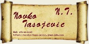 Novko Tasojević vizit kartica